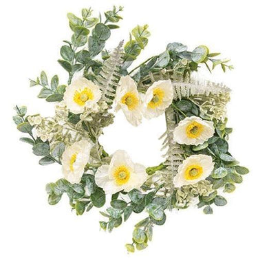 Alabaster Poppy Candle Ring 45 - The Fox Decor